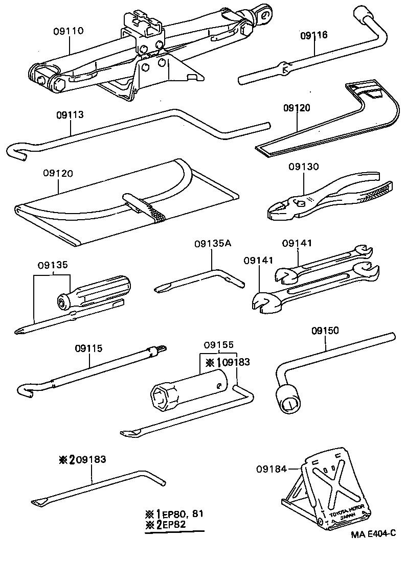  STARLET |  STANDARD TOOL