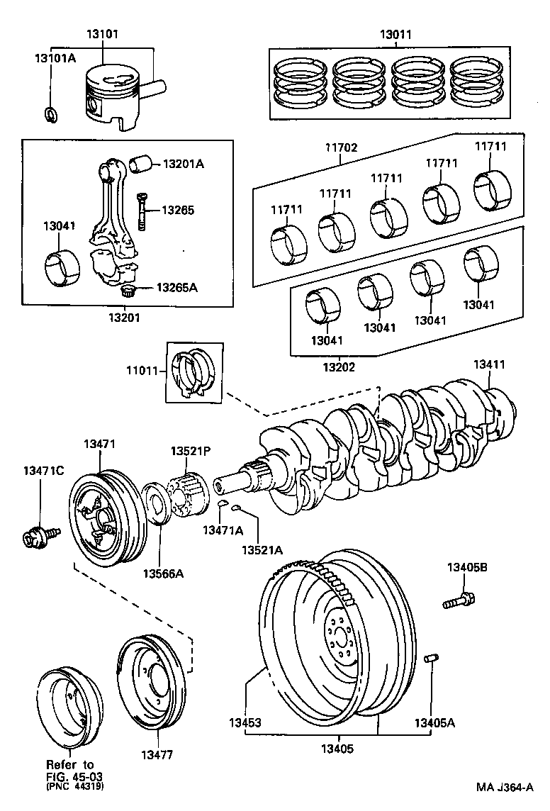  HIACE HIACE S B V |  CRANKSHAFT PISTON