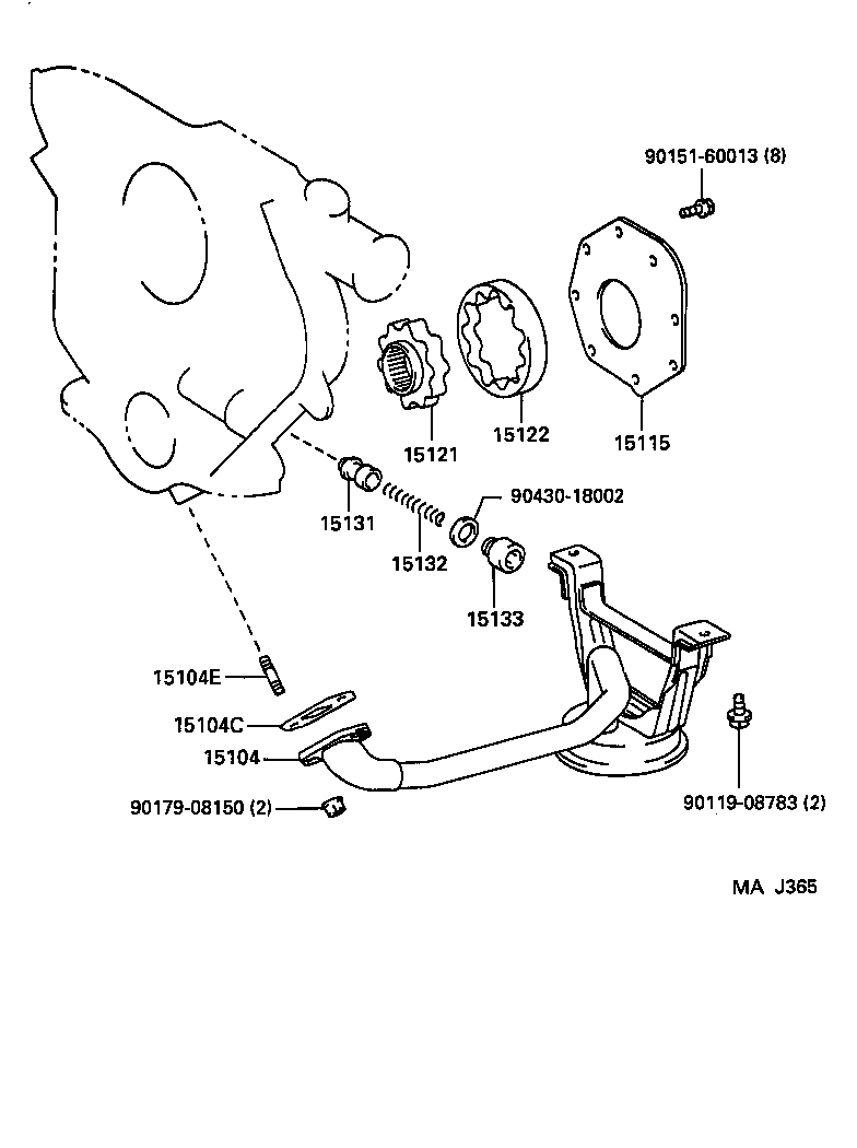  HIACE HIACE S B V |  ENGINE OIL PUMP