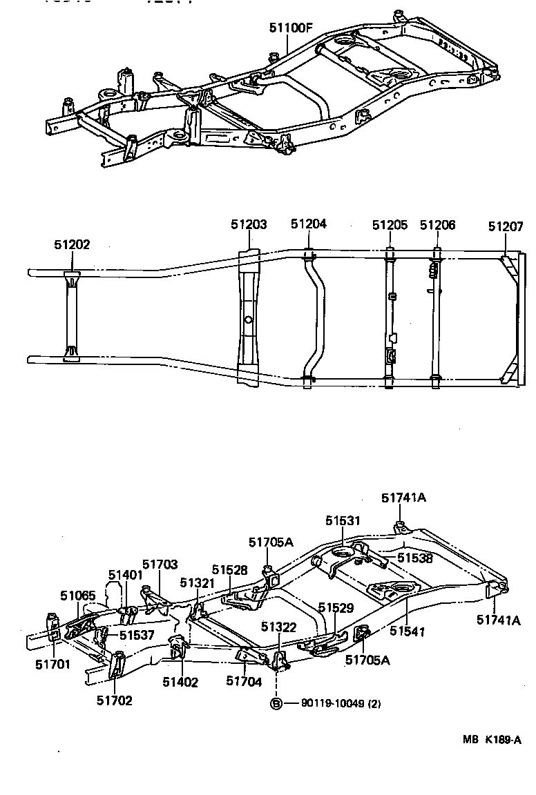 TOYOTA LAND CRUISER 70LJ70LKR BODY FRAME Japan Parts EU