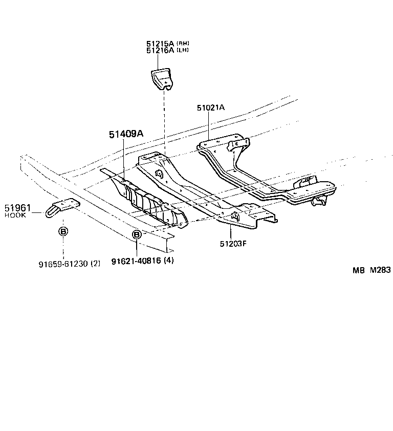  HIACE VAN COMUTER |  SUSPENSION CROSSMEMBER UNDER COVER