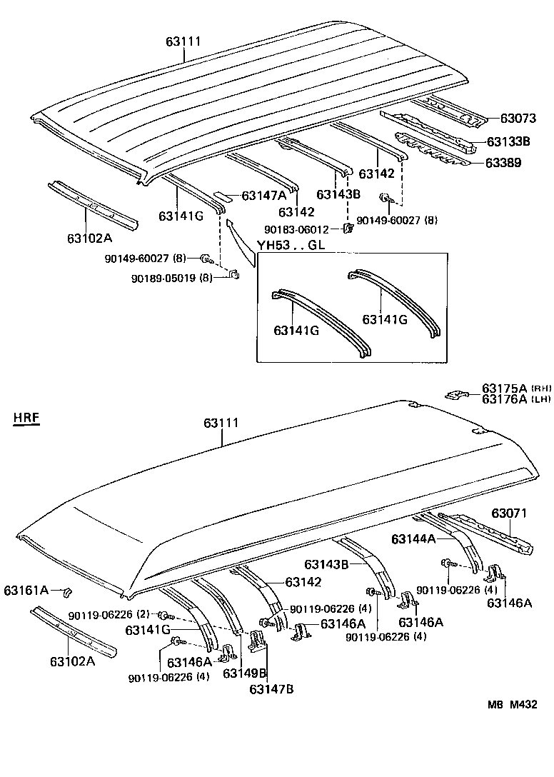  HIACE VAN COMUTER |  ROOF PANEL BACK PANEL