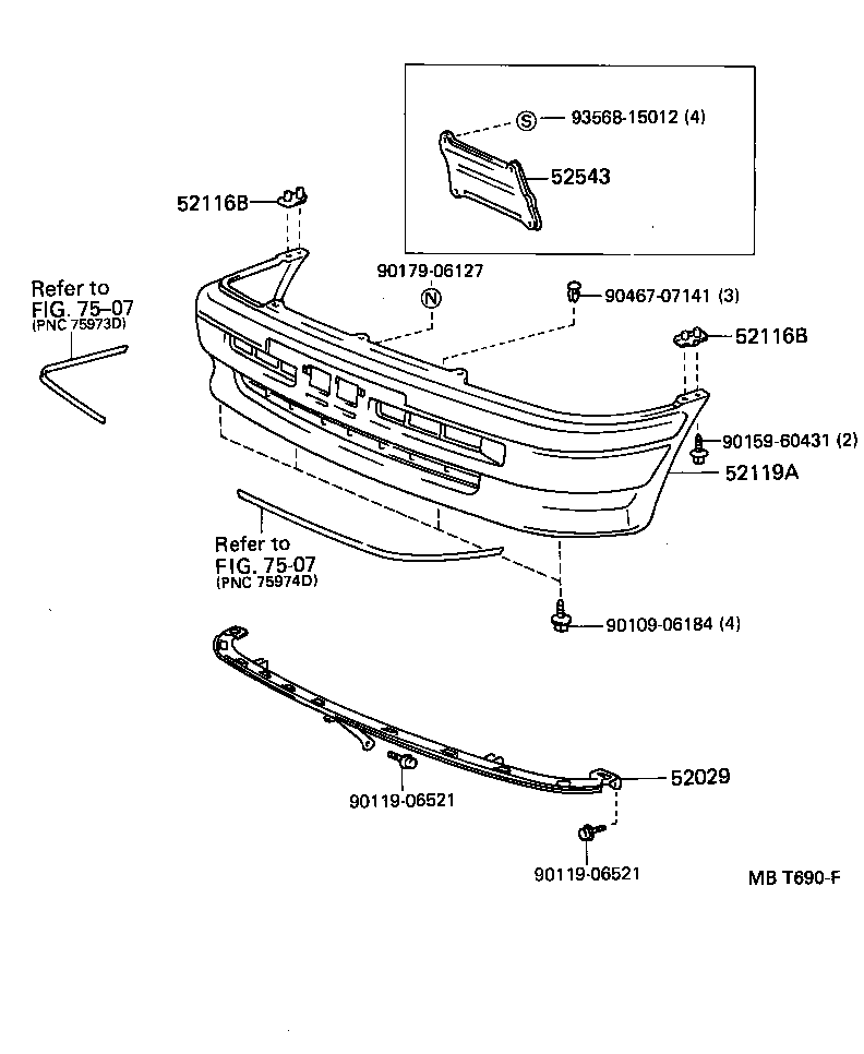  STARLET |  FRONT BUMPER BUMPER STAY