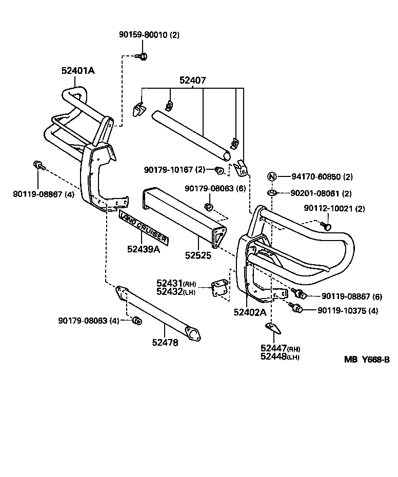  LAND CRUISER 80 |  FRONT BUMPER BUMPER STAY