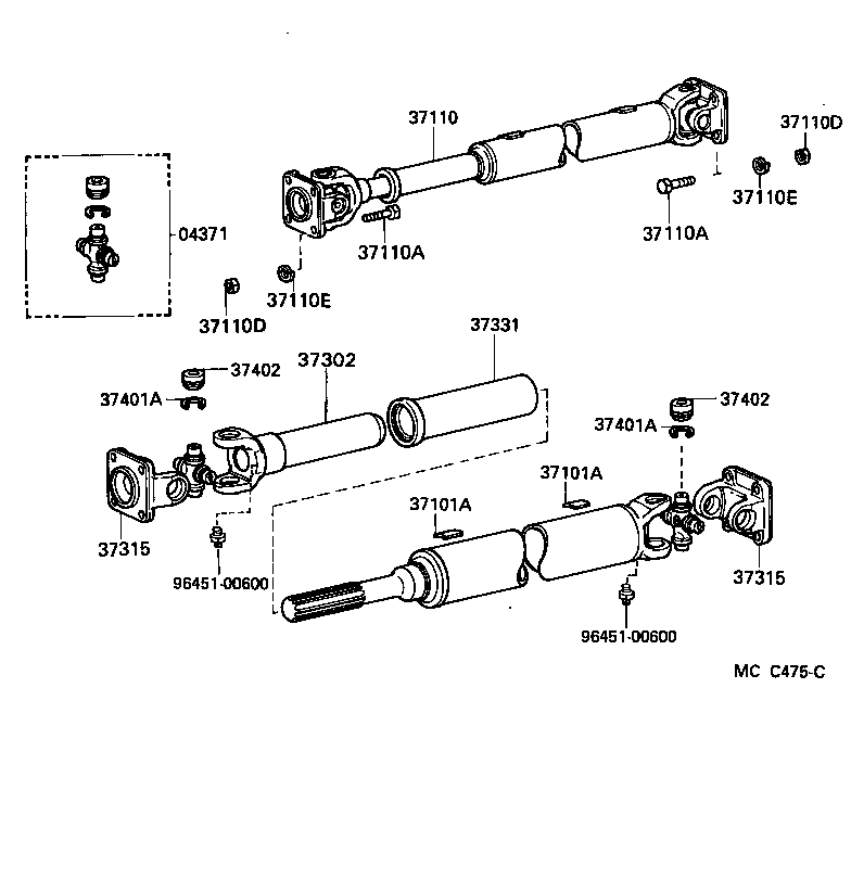  DYNA 150 |  PROPELLER SHAFT UNIVERSAL JOINT