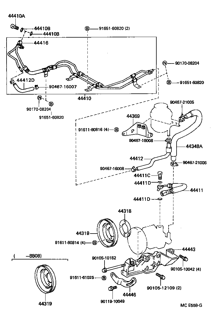  DYNA 150 |  POWER STEERING TUBE