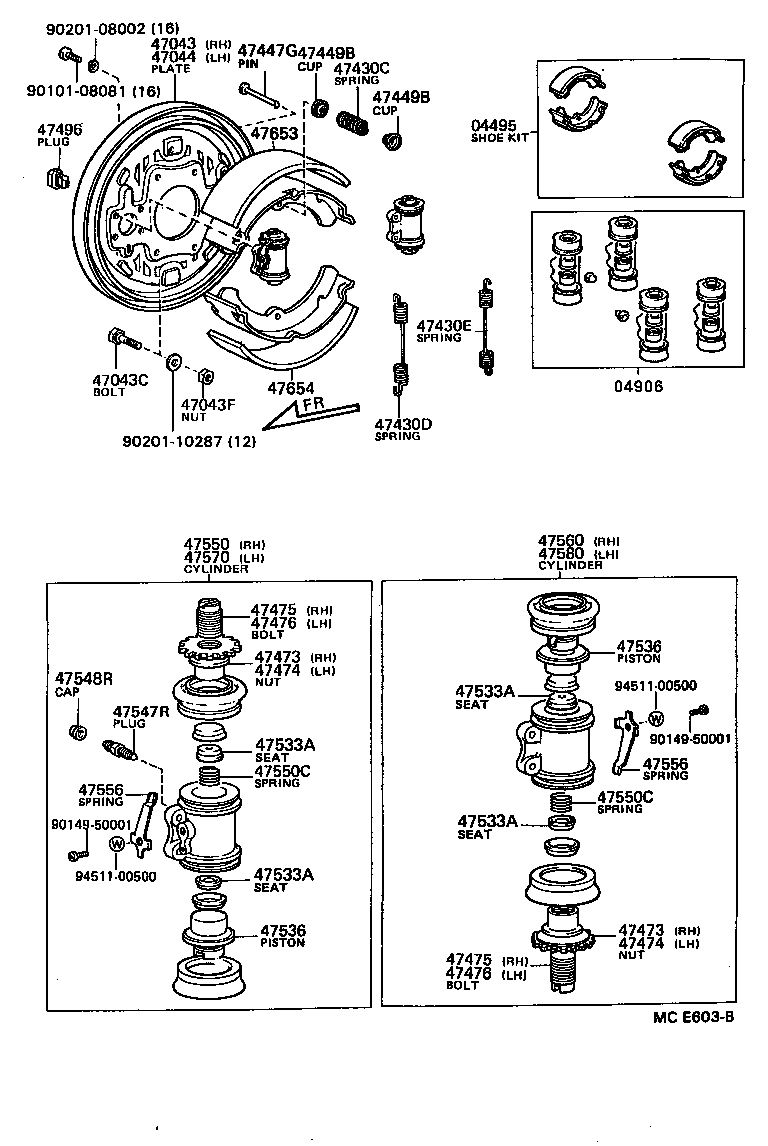  DYNA 150 |  REAR DRUM BRAKE WHEEL CYLINDER BACKING PLATE