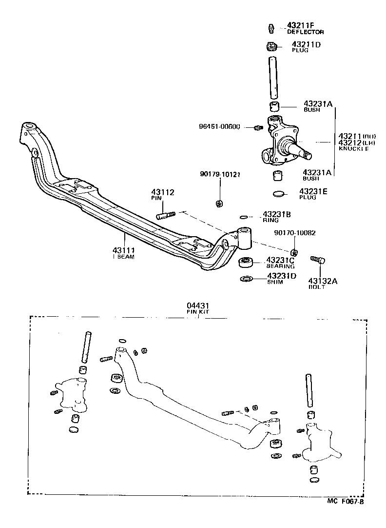  DYNA 150 |  FRONT AXLE ARM STEERING KNUCKLE