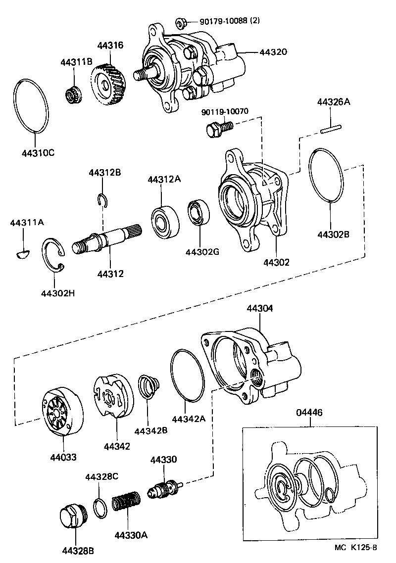  LAND CRUISER 80 |  VANE PUMP RESERVOIR POWER STEERING