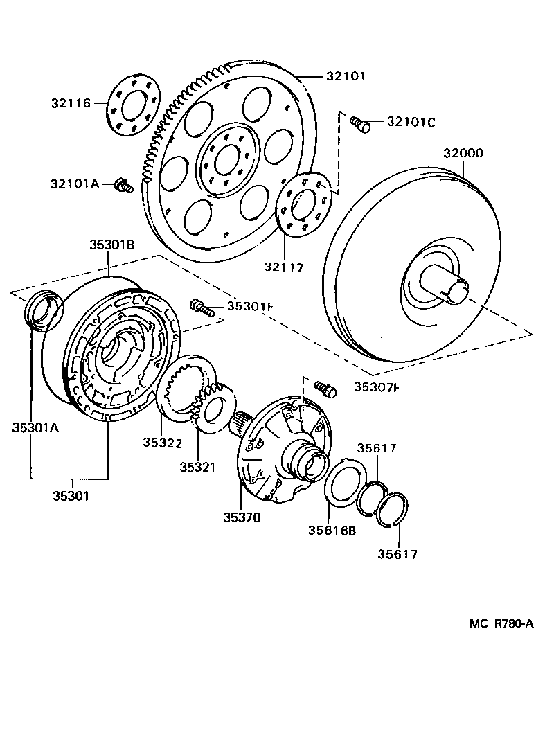  AVALON |  TORQUE CONVERTER FRONT OIL PUMP CHAIN ATM