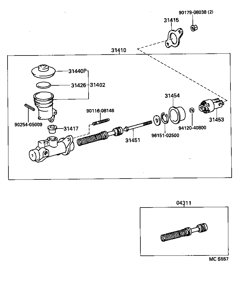  LAND CRUISER 80 |  CLUTCH MASTER CYLINDER