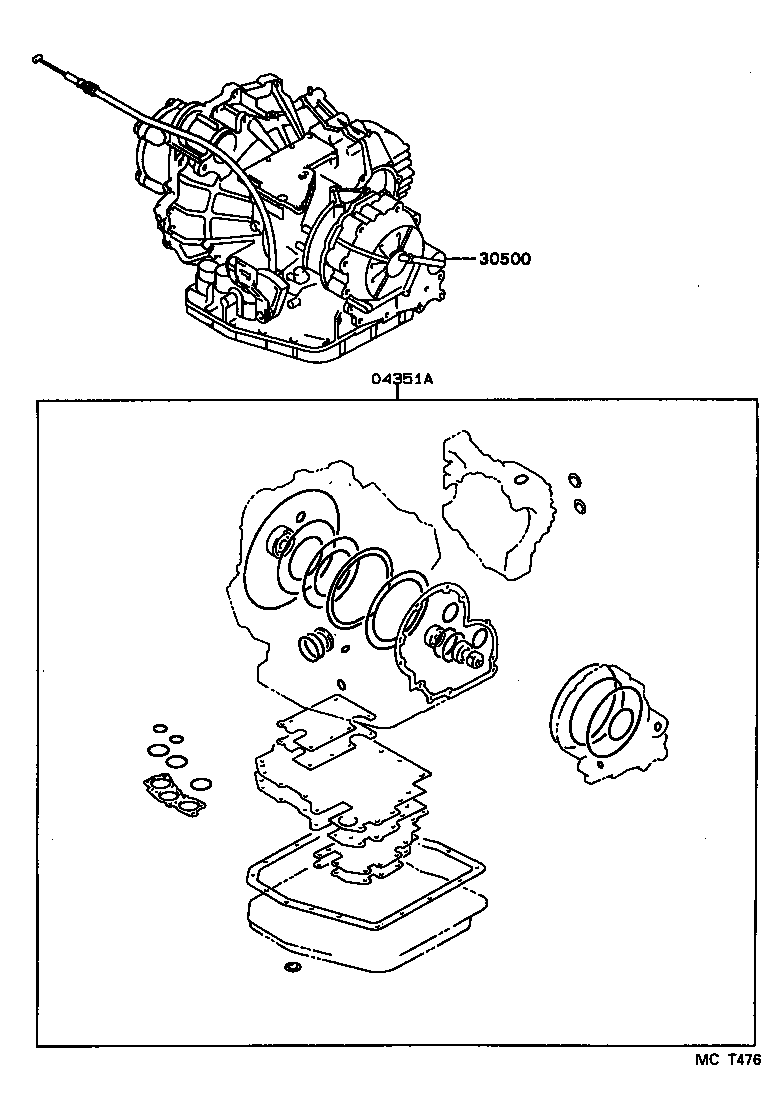  AVALON |  TRANSAXLE OR TRANSMISSION ASSY GASKET KIT ATM