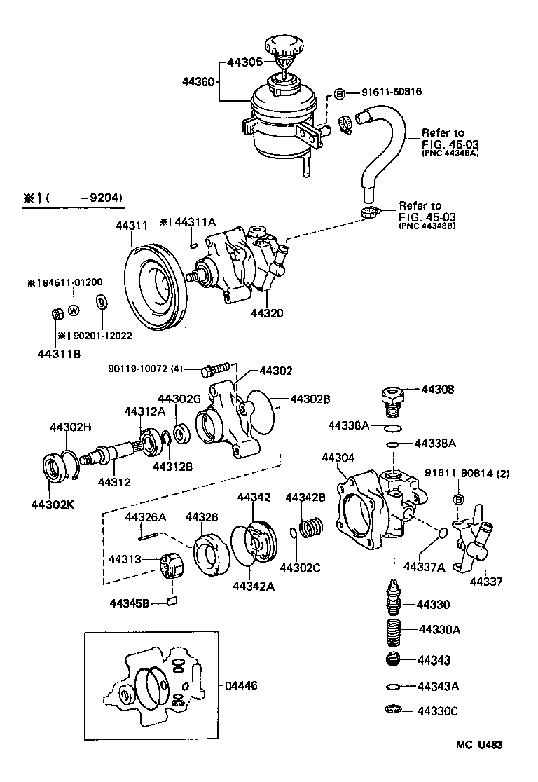  DYNA 150 |  VANE PUMP RESERVOIR POWER STEERING