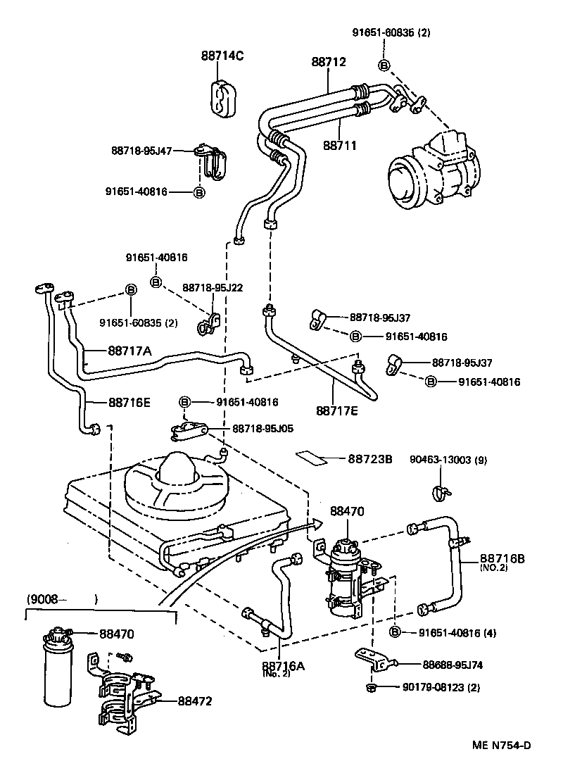 HIACE VAN COMUTER |  HEATING AIR CONDITIONING COOLER PIPING
