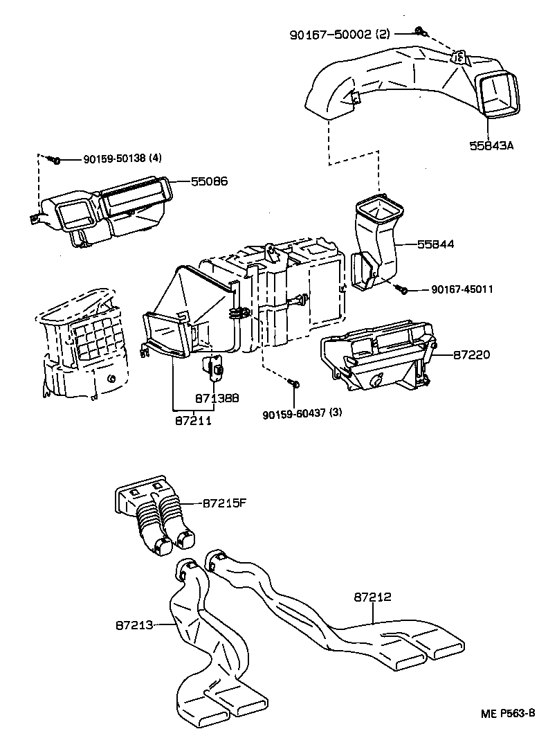  STARLET |  HEATING AIR CONDITIONING CONTROL AIR DUCT