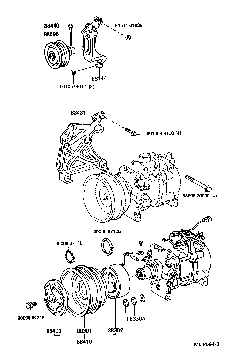  STARLET |  HEATING AIR CONDITIONING COMPRESSOR