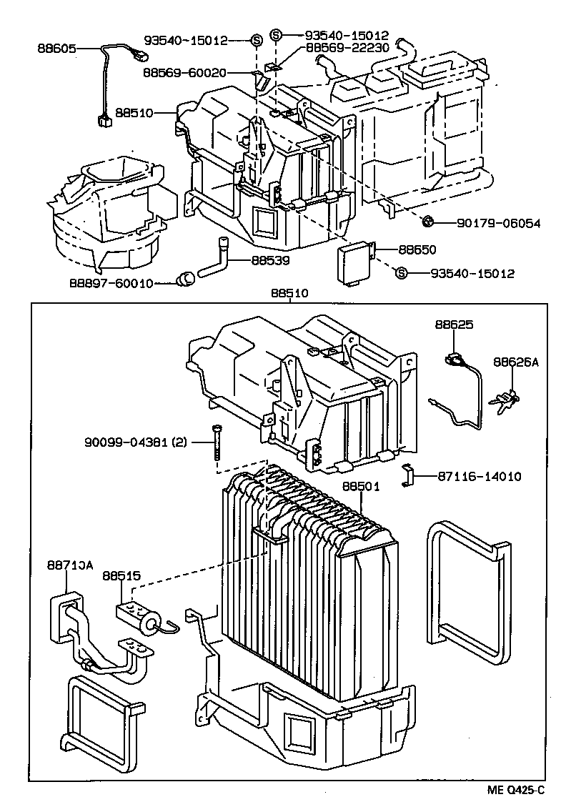  LAND CRUISER 80 |  HEATING AIR CONDITIONING COOLER UNIT