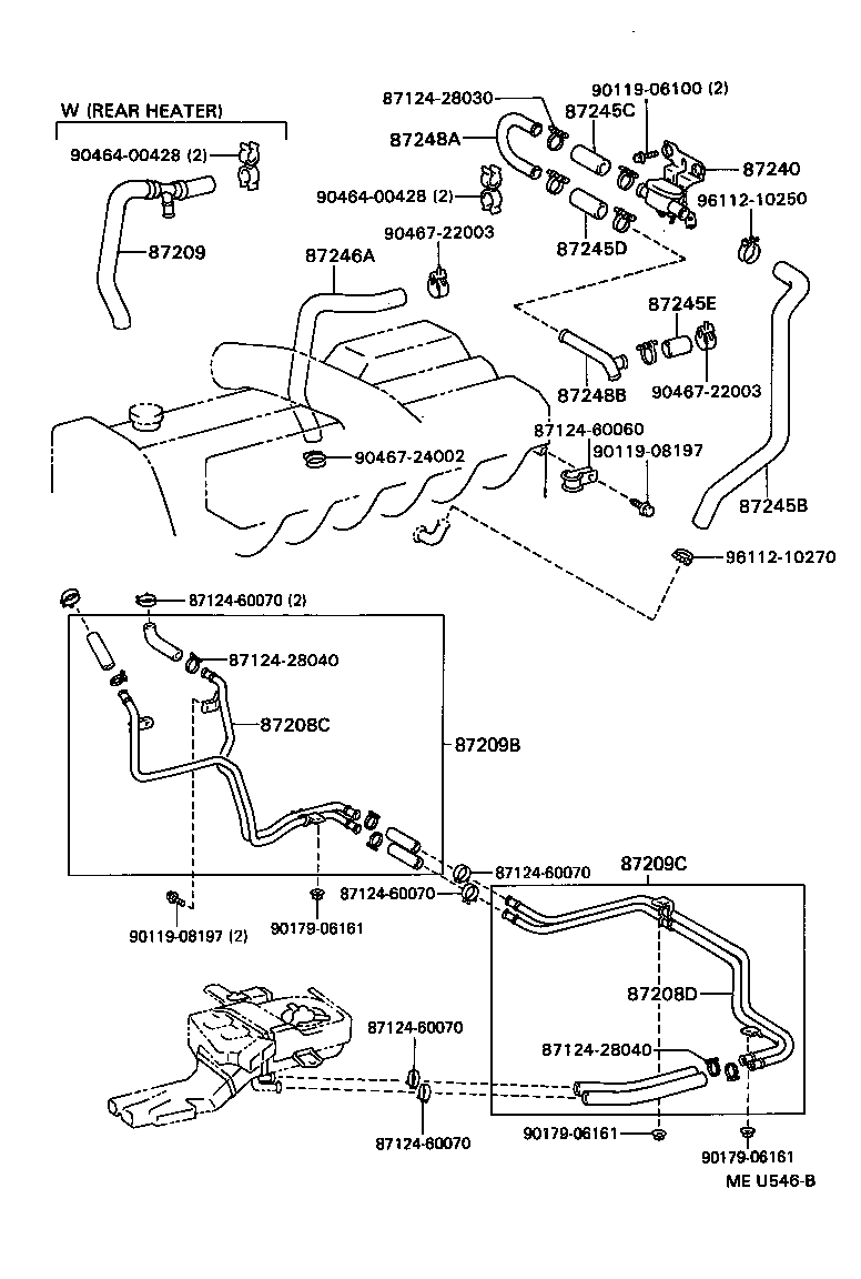  LAND CRUISER 80 |  HEATING AIR CONDITIONING WATER PIPING