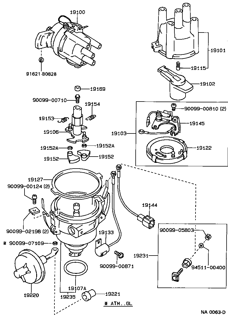 TOYOTA COROLLAEE90LAHMDSV TOOLENGINEFUEL DISTRIBUTOR Japan