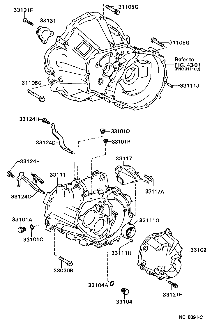  COROLLA |  CLUTCH HOUSING TRANSMISSION CASE MTM