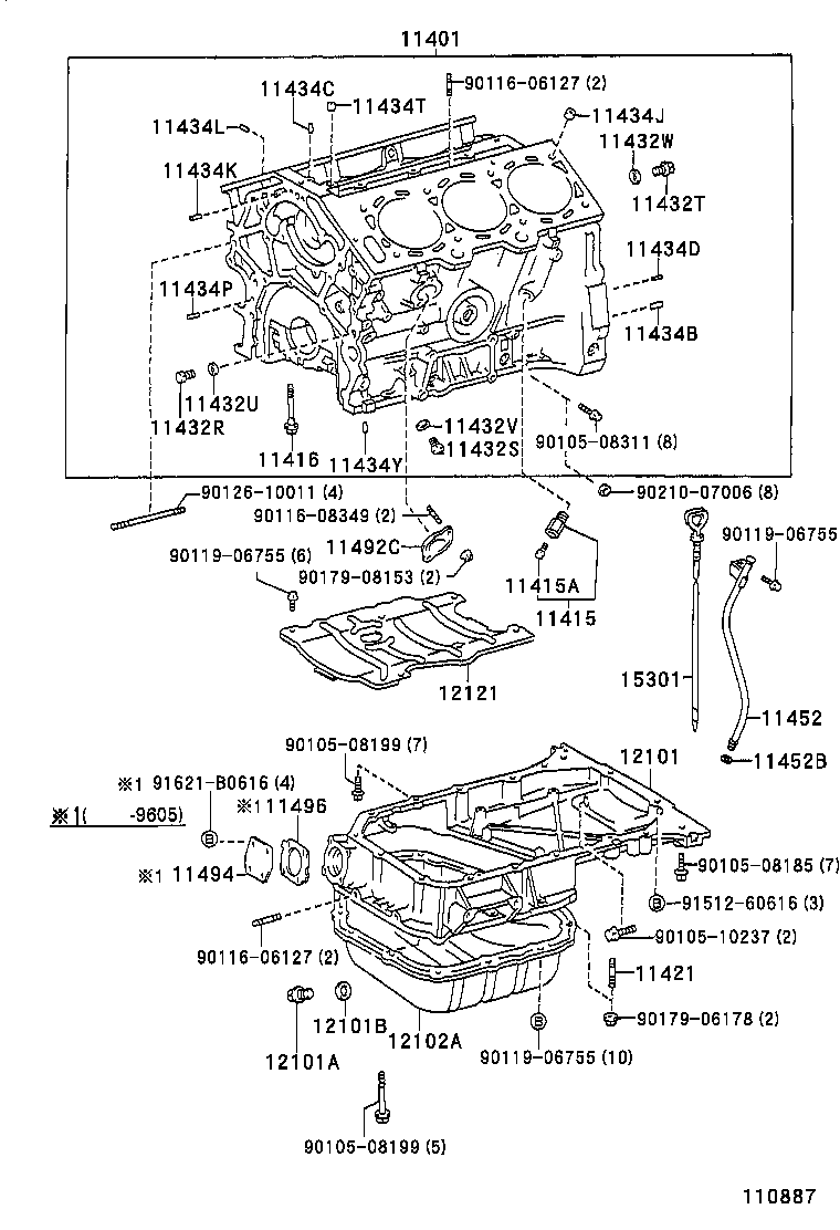  CAMRY NAP SED WG |  CYLINDER BLOCK