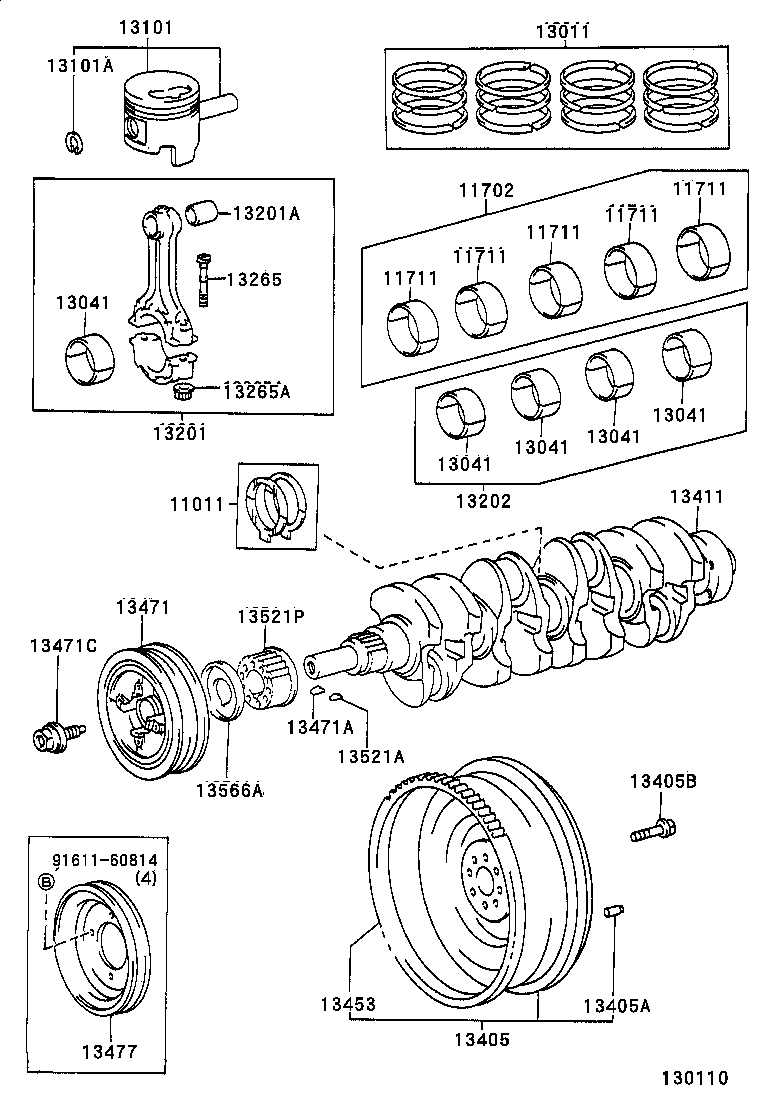  HILUX 4RUNNER 4WD |  CRANKSHAFT PISTON