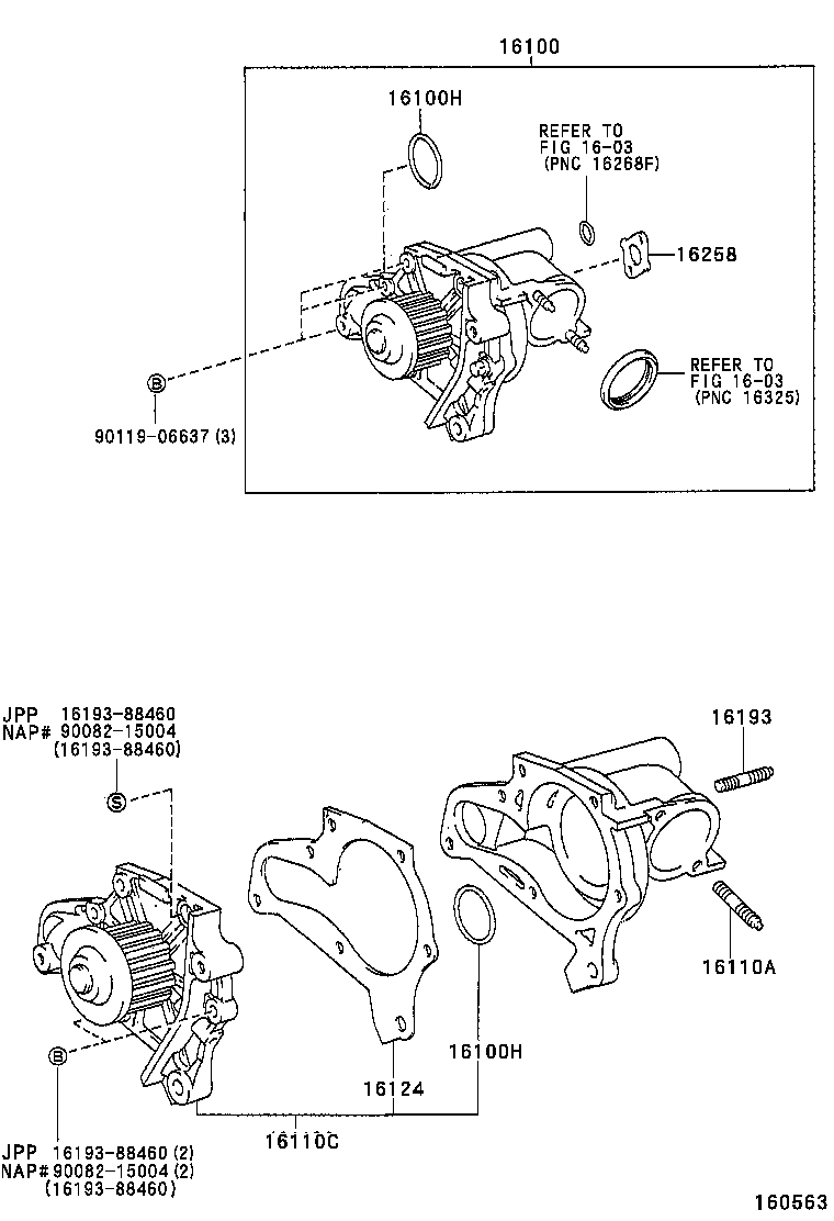  CAMRY NAP SED WG |  WATER PUMP