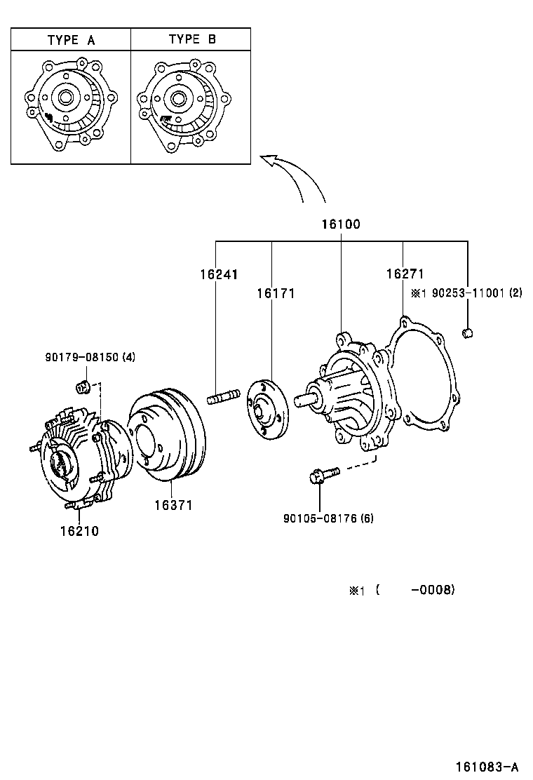  HILUX 4RUNNER 4WD |  WATER PUMP