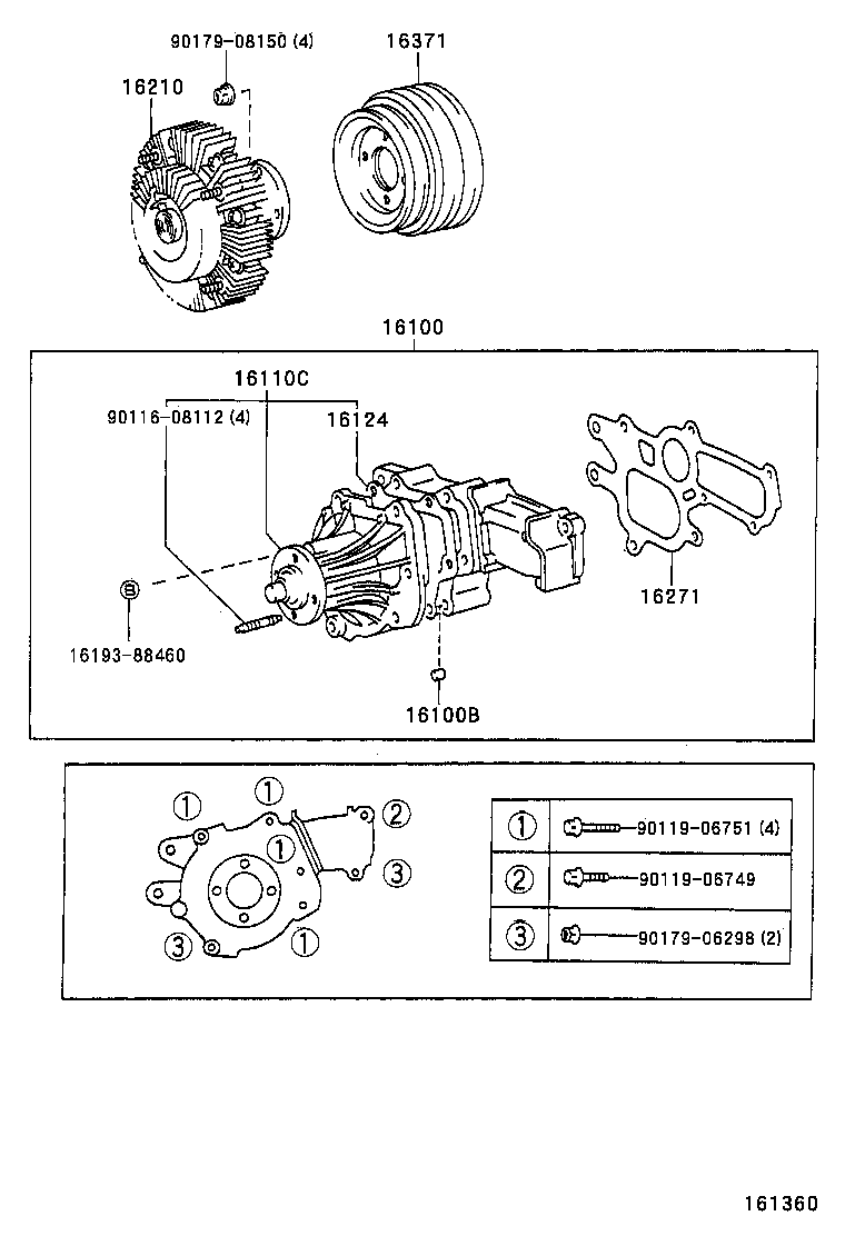  HILUX 4RUNNER 4WD |  WATER PUMP