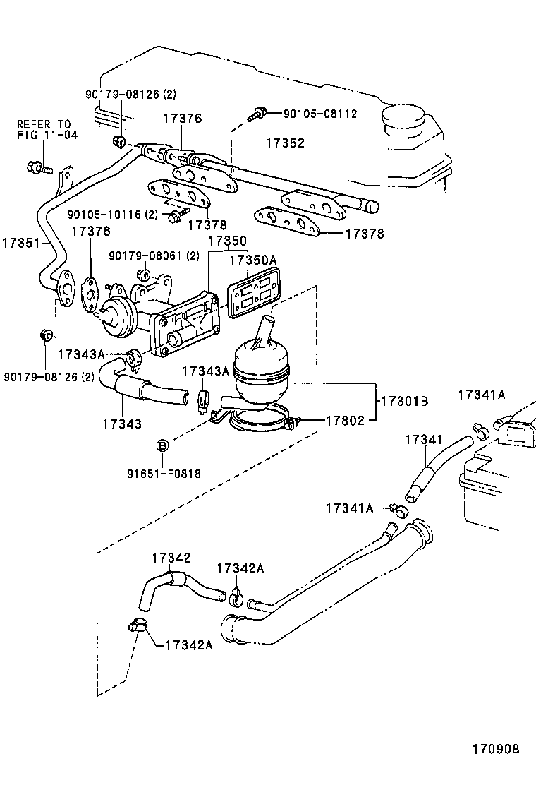  HILUX 4RUNNER 4WD |  MANIFOLD AIR INJECTION SYSTEM