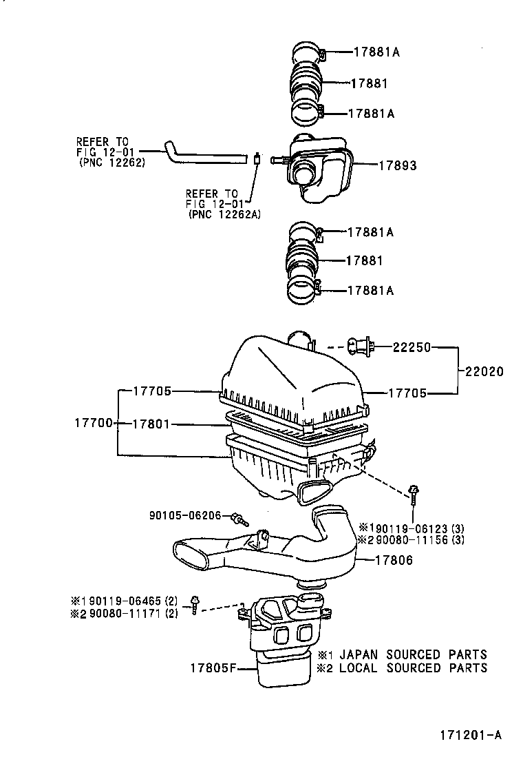  AVALON |  AIR CLEANER