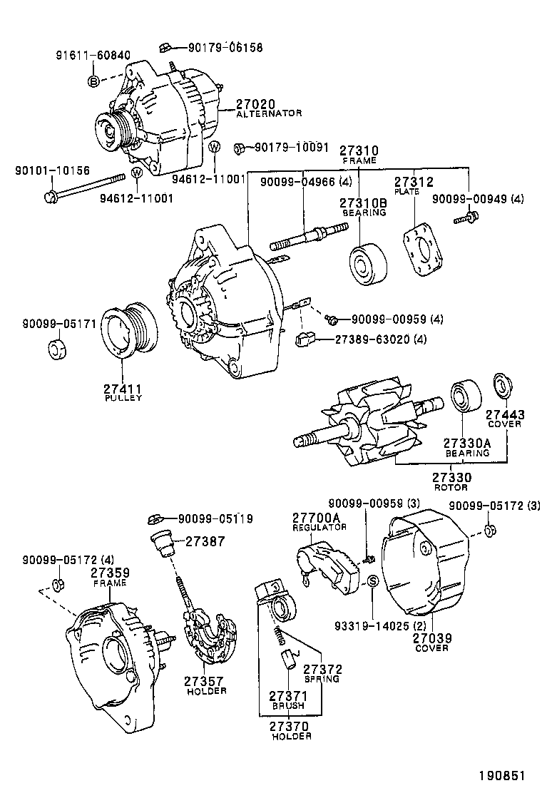  HILUX 4RUNNER 4WD |  ALTERNATOR