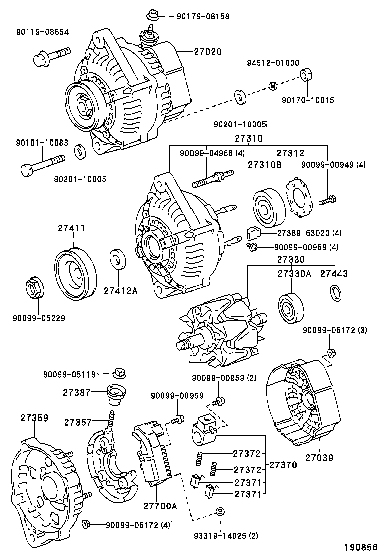  HILUX 4RUNNER 4WD |  ALTERNATOR