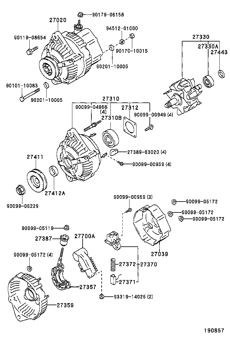  HILUX 4RUNNER 4WD |  ALTERNATOR