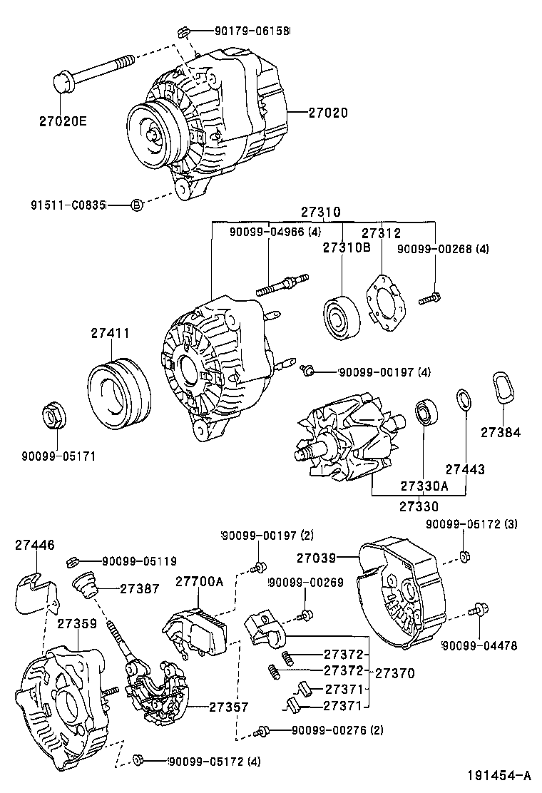  HILUX 4RUNNER 4WD |  ALTERNATOR