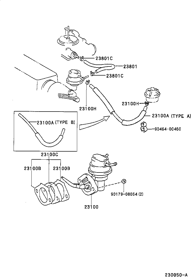  TERCEL |  FUEL PUMP PIPE