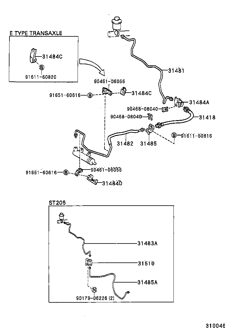  CELICA |  CLUTCH PEDAL FLEXIBLE HOSE