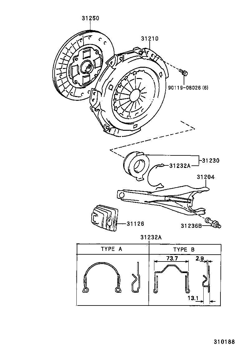  CAMRY NAP SED WG |  CLUTCH RELEASE FORK