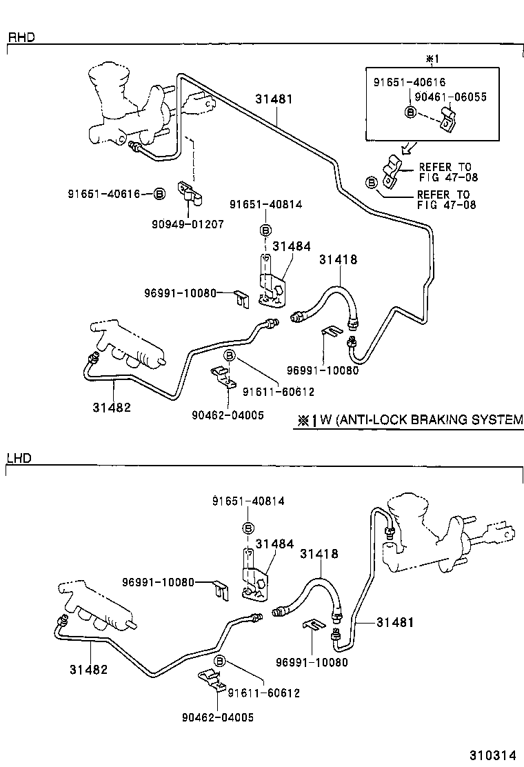  STARLET |  CLUTCH PEDAL FLEXIBLE HOSE