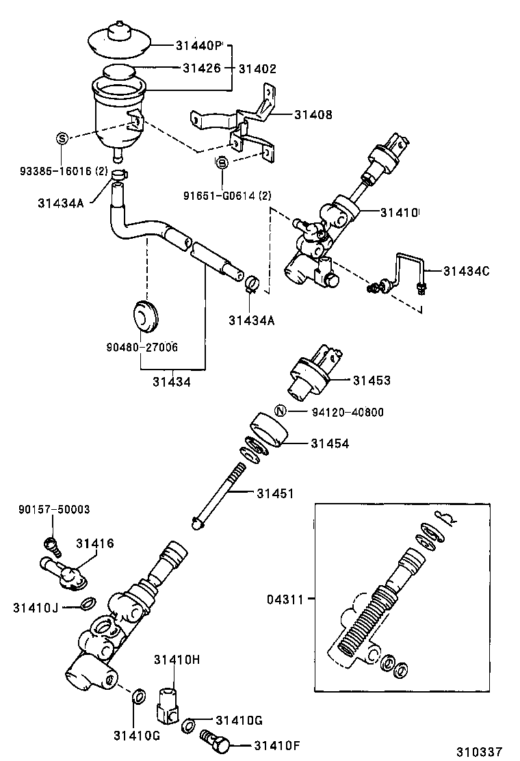 HILUX 4RUNNER 4WD |  CLUTCH MASTER CYLINDER