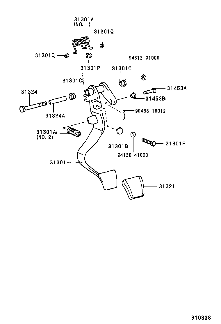  HILUX 4RUNNER 4WD |  CLUTCH PEDAL FLEXIBLE HOSE