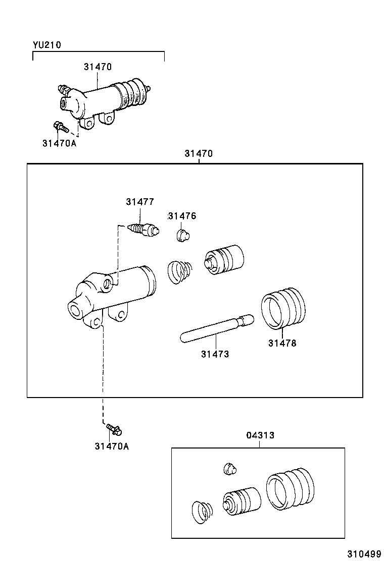  DYNA200 |  CLUTCH RELEASE CYLINDER