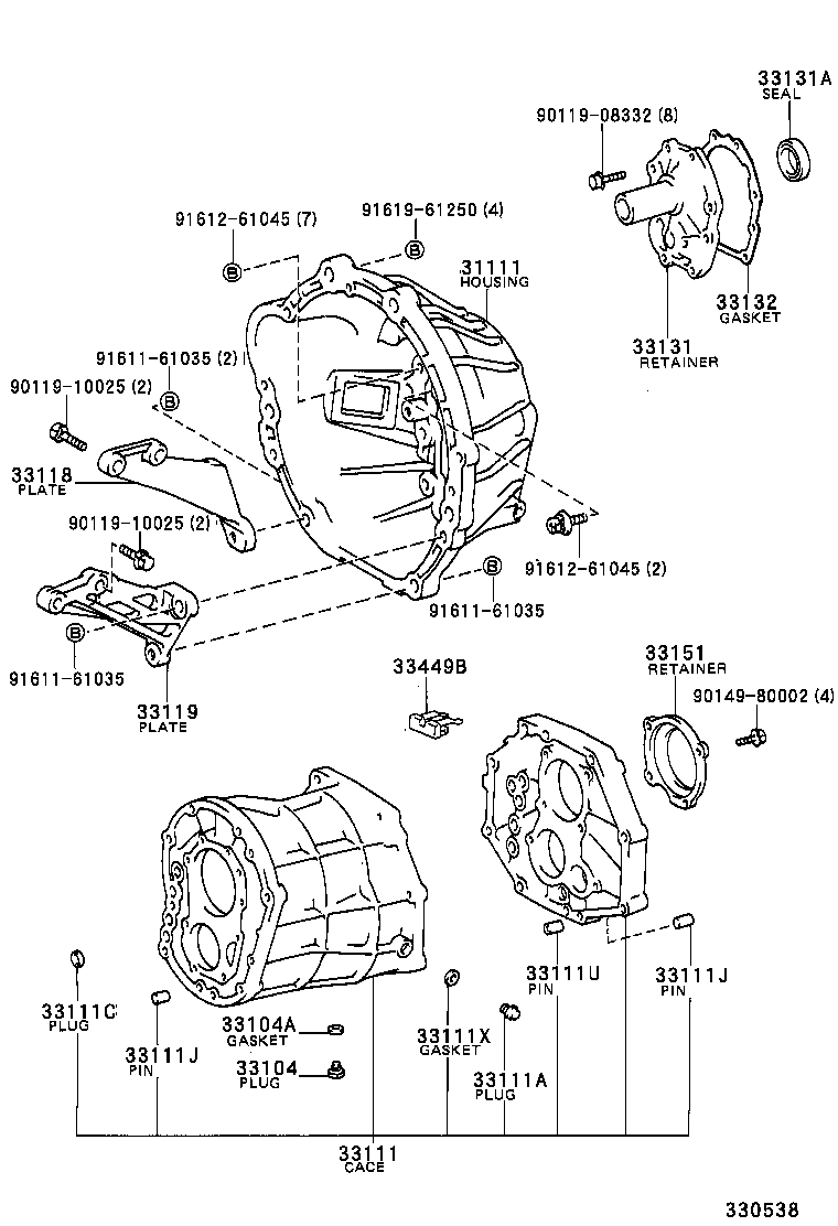  HILUX 2WD |  CLUTCH HOUSING TRANSMISSION CASE MTM