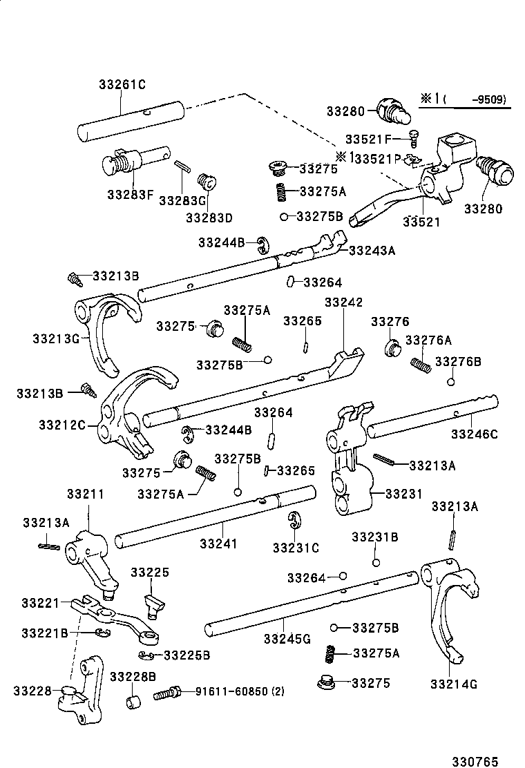 HILUX 4RUNNER 4WD | GEAR SHIFT FORK LEVER SHAFT MTM