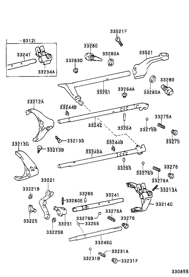  CROWN |  GEAR SHIFT FORK LEVER SHAFT MTM