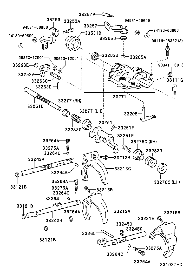  DYNA |  GEAR SHIFT FORK LEVER SHAFT MTM