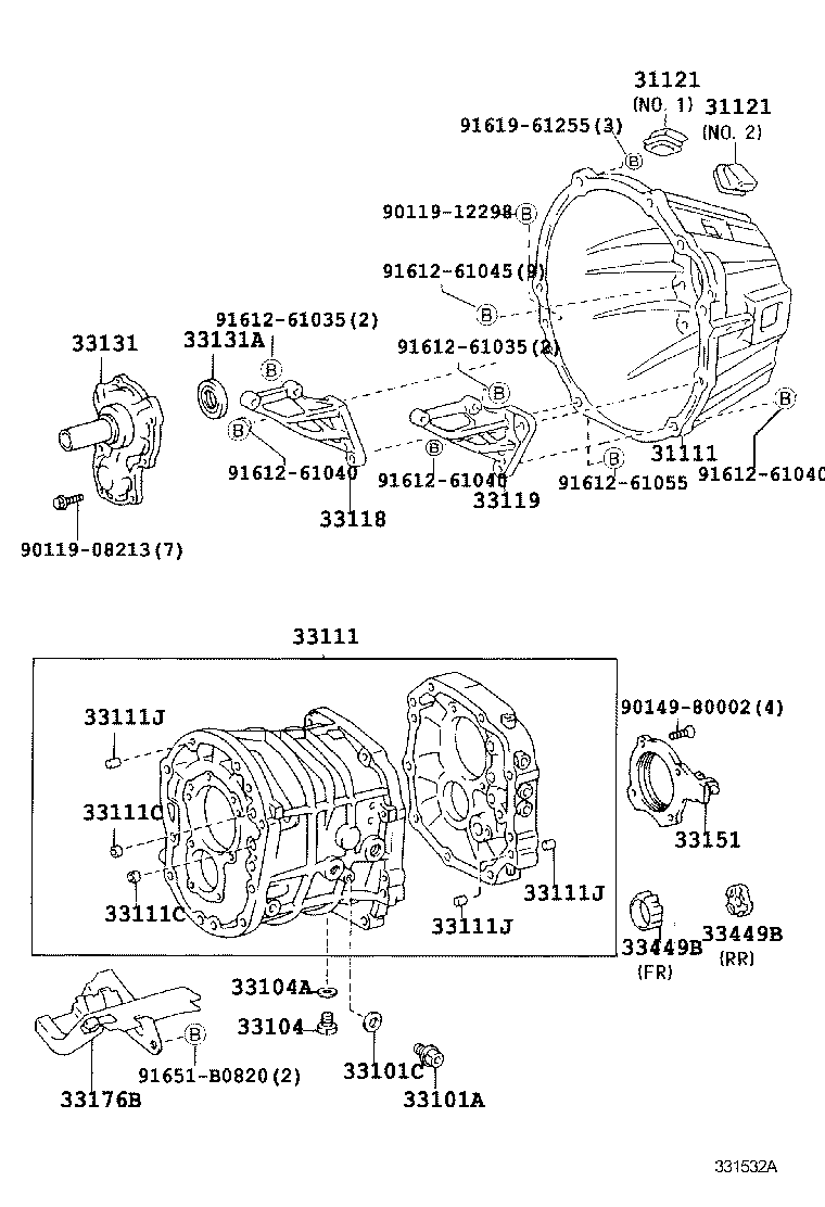  HILUX 2WD |  CLUTCH HOUSING TRANSMISSION CASE MTM