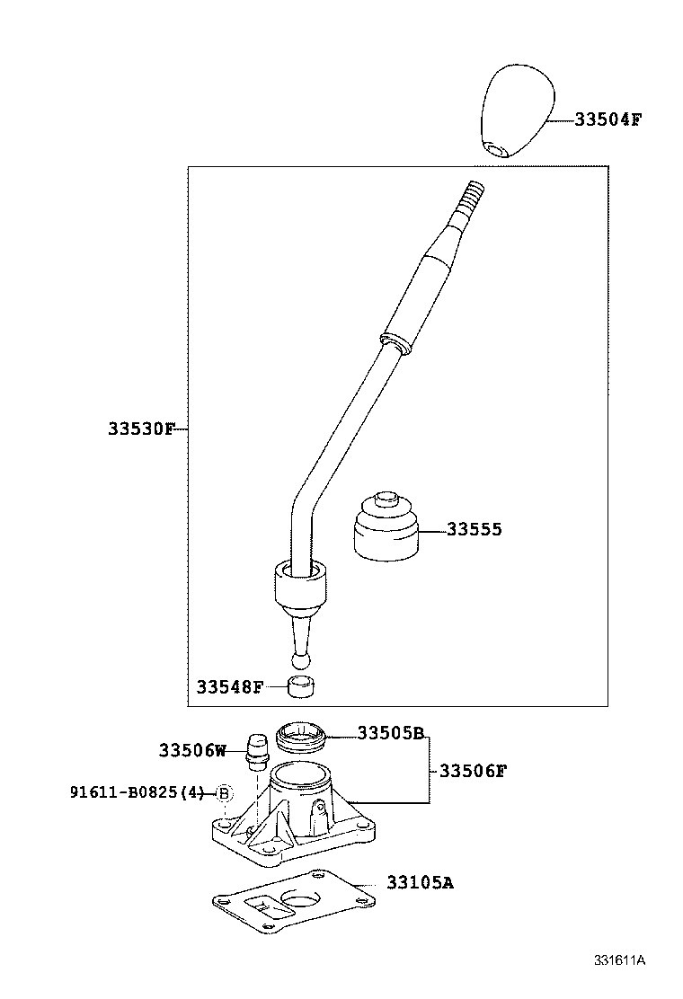  HILUX 4RUNNER 4WD |  SHIFT LEVER RETAINER