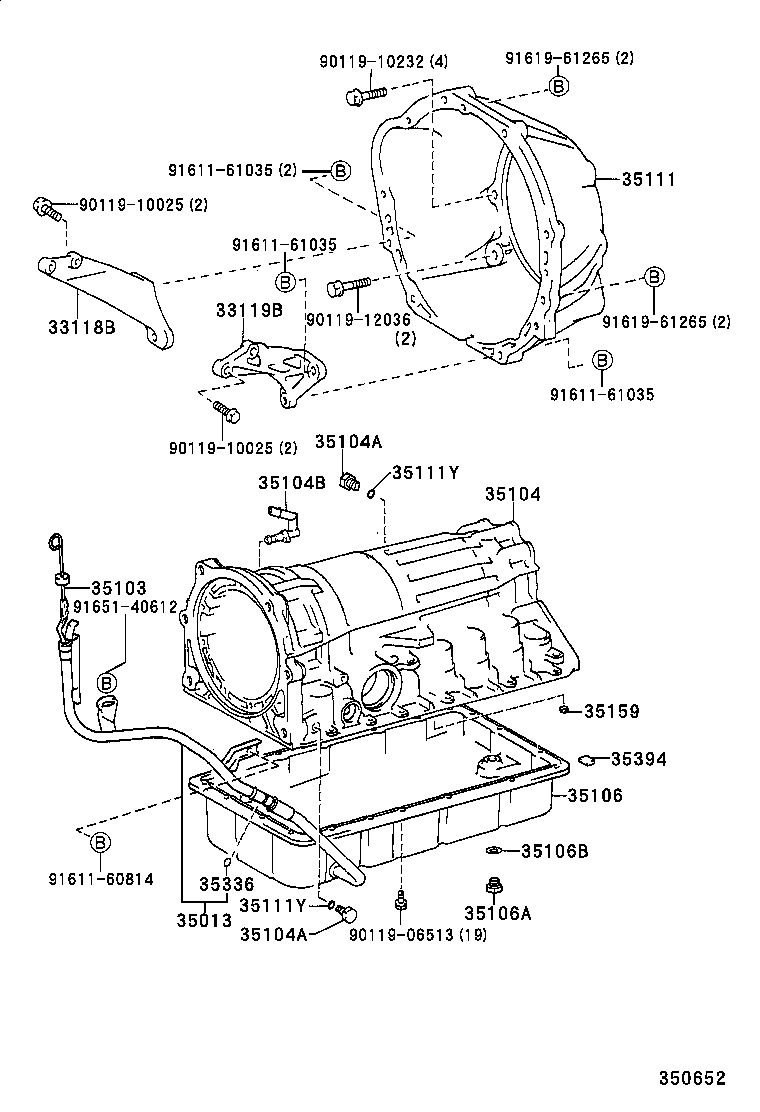  HILUX 4RUNNER 4WD |  TRANSMISSION CASE OIL PAN ATM