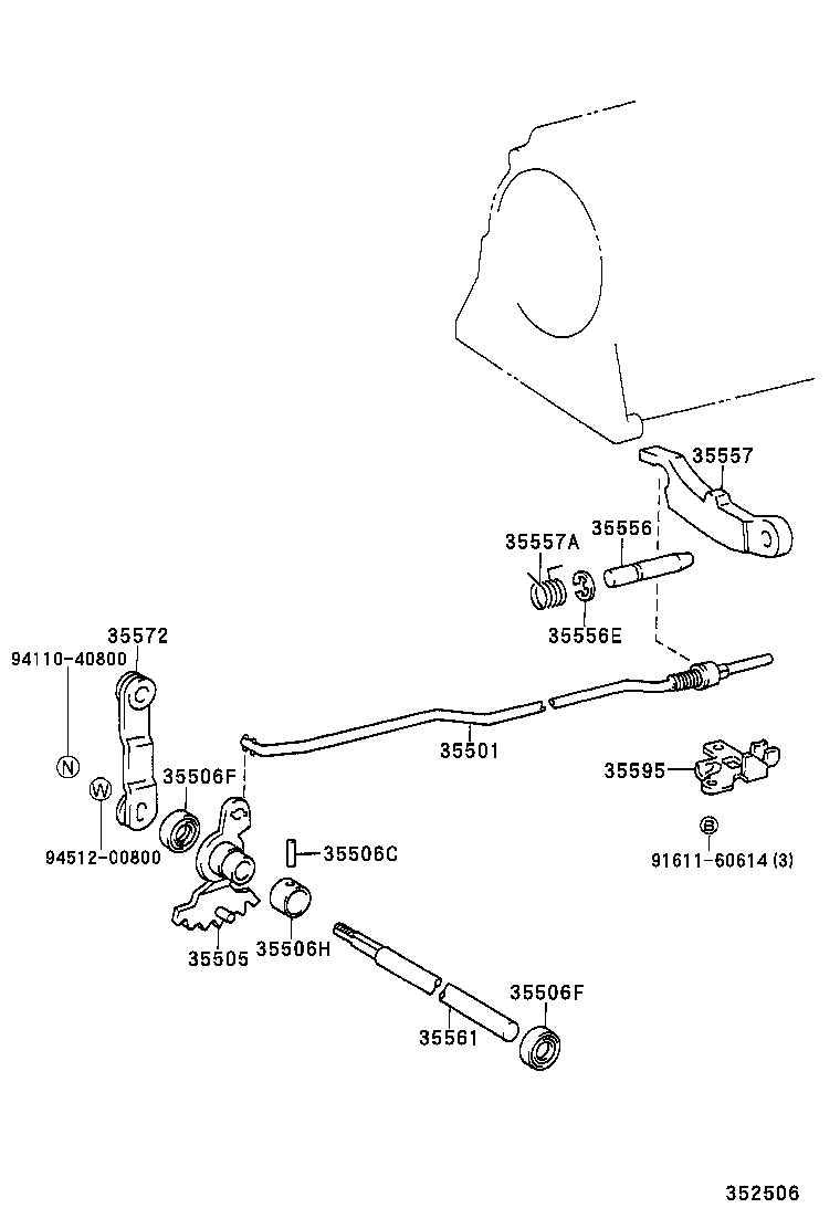  HILUX 4RUNNER 4WD |  THROTTLE LINK VALVE LEVER ATM